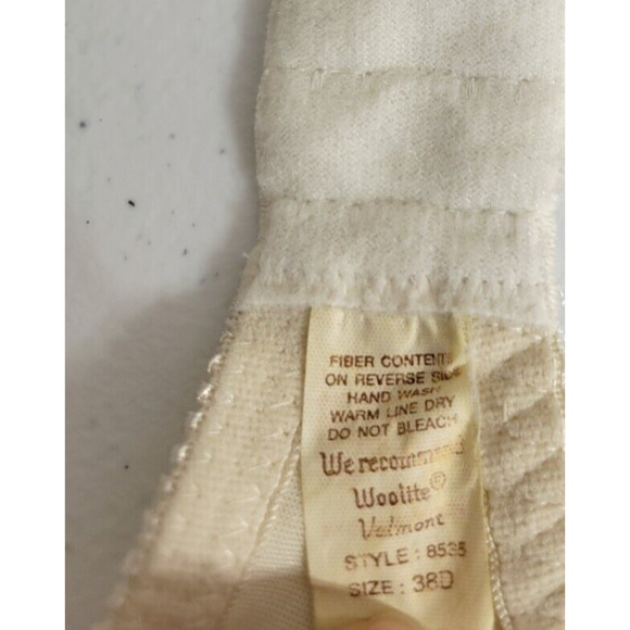 Vtg Velmont Woolite Ivory Lace Full Figure Adjustable Underwire Bra Size 38D - Picture 3 of 8